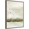 image:imageKate and Laurel Framed Canvas Wall Art Print Winter Landscape 1 Vertical by Annie Quigley 18 x 24 Sylvie Dark Gold Frame Modern Contemporary Landscape Art for Wall Decor