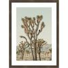 image:imageKate and Laurel Framed Wall Art Print Joshua Tree With Crow by Alicia Bock 25 x 34 Woodgrain Stripe Mocha Frame Rustic Farmhouse Landscape Art for Wall DecorWoodgrain Stripe Chocolate
