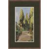 image:imageKate and Laurel Framed Wall Art Print Parklandschaft Olga Wisinger Faux Mat by Nostalgia Prints 28 x 42 Florence Medium Brown Frame Traditional Landscape Art for Wall Decor
