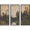 image:imageKate and Laurel Landscape by the River Barycz Adolf Dressier 3 Piece Framed Wall Art Print Set by Nostalgia Prints Dark Bronze Scoop Traditional Landscape Art for Wall Decor