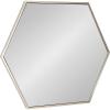 image:imageKate and Laurel McNeer Modern Wall Mirror 22 x 25 Silver Geometric Hexagon Mirror for Wall