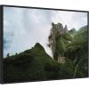image:imageKate and Laurel Mountain Ridge and Green Meadow on a Cloudy Day Framed Canvas Wall Art by Michael Schauer 38 x 28 Sylvie Black Farmhouse Landscapes Nature Art for Wall Decor Living Room Bedroom