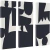 image:imageKate and Laurel Quiet Jungle Canvas Wall Art Set by Kelly Knaga 3 Piece 12 x 28 Black and White Modern Abstract Art for Wall