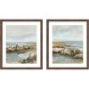 image:imageKate and Laurel Seaside I amp II 2 Piece Framed Wall Art Print Set by Amy Lighthall Florence Medium Brown Modern Contemporary Landscape Art for Wall Decor