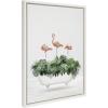 image:imageKate and Laurel Sylvie 3 Flamingos In Vintage Bathtub Framed Canvas Wall Art by Amy Peterson Art Studio 18x24 White Whimsical Animal Art Bathroom Dcor