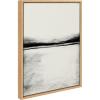image:imageKate and Laurel Sylvie 646 Charcoal Landscape Framed Canvas Wall Art by Teju Reval of SnazzyHues 18x24 Natural Minimalist Neutral Landscape Art Coastal Wall Dcor
