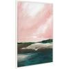 image:imageKate and Laurel Sylvie Beaded Evening Mood Vintage Framed Canvas Wall Art by Nikita Jariwala 23x33 White Soft Nature Landscape Art for Wall