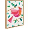 image:imageKate and Laurel Sylvie Cardinal Bird Framed Canvas Wall Art by Carey Copeland 18x24 Natural MidCentury Colorful Animal Wall Decor