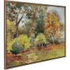 image:imageKate and Laurel Sylvie Forest Walking as the Leaves Fall Framed Canvas Wall Art by Nel Whatmore 28x38 Gold Soft Fall Nature Landscape Art for Wall