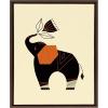 image:imageKate and Laurel Sylvie Modern Elephant Framed Canvas Wall Art by Amber Leaders 18x24 Walnut Brown Contemporary Home Decor for Animal Lovers