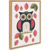 image:imageKate and Laurel Sylvie Retro Owl Framed Canvas Wall Art by Carey Copeland 18x24 Natural MidCentury Colorful Bird Wall Decor