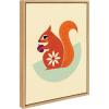image:imageKate and Laurel Sylvie Squirrel Framed Canvas Wall Art by Amber Leaders Designs 18x24 Natural Colorful Animal Illustration Art for Wall