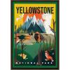 image:imageKate and Laurel Sylvie Yellowstone Park Framed Canvas Wall Art by The Whiskey Ginger 23x33 Brown Decorative Vintage Travel Art for Wall