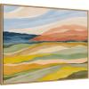 image:imageKate and Laurel Vibrant Rhythm Framed Canvas Wall Art by Nikita Jariwala 42 x 32 Sylvie Natural Bohemian Landscapes Nature Art for Wall Decor Living Room Bedroom