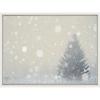 image:imageKate and Laurel x Bomobob Collaboration Snow Day Framed Canvas Wall Art 18x24 White Decorative Holiday Art for Wall