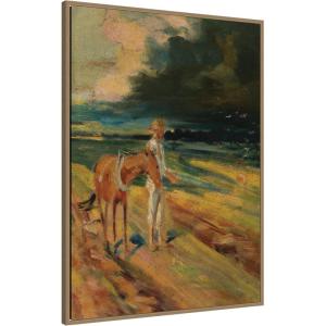 image:imageKate and Laurel Framed Canvas Wall Art Print Black Clouds 1870 Adam Chmielowski by Nostalgia Prints 28 x 38 Sylvie Dark Gold Frame Vintage Landscape Art for Wall Decor