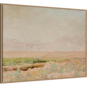 image:imageKate and Laurel Framed Canvas Wall Art Print Desert from Kislovodsk to Samarkand Jan Ciaglinski by Nostalgia Prints 42 x 32 Sylvie Beaded Rustic Natural Frame Modern Contemporary Landscape Art for