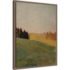 image:imageKate and Laurel Framed Canvas Wall Art Print Evening 1910 Jan Ciaglinski Vertical by Nostalgia Prints 18 x 24 Sylvie Walnut Frame Traditional Landscape Art for Wall Decor