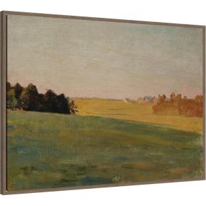 image:imageKate and Laurel Framed Canvas Wall Art Print Evening 1910 Jan Ciaglinski by Nostalgia Prints 38 x 28 Sylvie Walnut Frame Traditional Landscape Art for Wall Decor