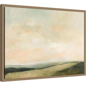 image:imageKate and Laurel Framed Canvas Wall Art Print Evening Meadow II by Amy Lighthall 24 x 18 Sylvie Dark Gold Frame Modern Contemporary Landscape Art for Wall Decor