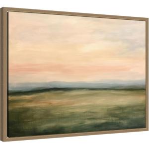 image:imageKate and Laurel Framed Canvas Wall Art Print Evening Meadow by Amy Lighthall 24 x 18 Sylvie Dark Gold Frame Modern Contemporary Landscape Art for Wall Decor
