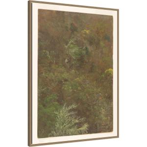 image:imageKate and Laurel Framed Canvas Wall Art Print Hillside with Trees Jamaica Frederic Church by The Smithsonian American Art Museum 28 x 38 Sylvie Dark Gold Frame Traditional Landscape Art for Wall
