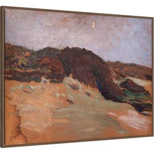image:imageKate and Laurel Framed Canvas Wall Art Print Landscape Varberg Richard Bergh by Nostalgia Prints 42 x 32 Sylvie Walnut Frame Traditional Landscape Art for Wall Decor
