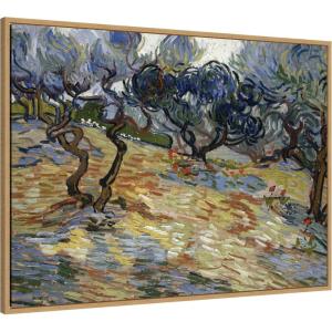 image:imageKate and Laurel Framed Canvas Wall Art Print Olive Trees by Vincent van Gogh by Nostalgia Prints 38 x 28 Sylvie Natural Frame Traditional Landscape Art for Wall Decor