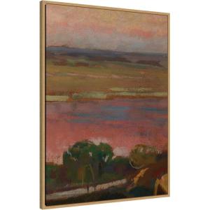 image:imageKate and Laurel Framed Canvas Wall Art Print Pink River Jan Stanislawski by Nostalgia Prints 28 x 38 Sylvie Natural Frame Modern Contemporary Landscape Art for Wall Decor