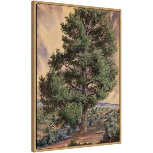 image:imageKate and Laurel Framed Canvas Wall Art Print Sandow Pine Tree by The Smithsonian American Art Museum 23 x 33 Sylvie Natural Frame Traditional Landscape Art for Wall Decor