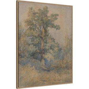 image:imageKate and Laurel Framed Canvas Wall Art Print Sketch of a Tree Ladislav Mednyanszky by Nostalgia Prints 32 x 42 Sylvie Beaded Rustic Natural Frame Traditional Landscape Art for Wall Decor