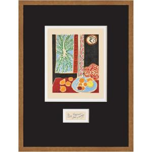 image:imageKate and Laurel Framed Wall Art Print Nice Travail et Joie Matisse Faux Mat by Nostalgia Prints 19 x 25 Carlisle Blonde Narrow Frame Modern Contemporary Still Life Art for Wall Decor