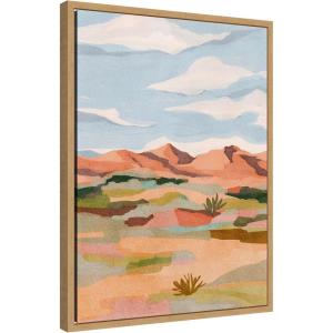 image:imageKate and Laurel Southwestern Dreams l Framed Canvas Wall Art by Nikita Jariwala 18 x 24 Sylvie Natural Transitional Landscapes Nature Art for Wall Decor Living Room Bedroom