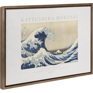 image:imageKate and Laurel Sylvie Poster Katsushika Hokusai Under the Wave off Kanagawa aka The Great Wave 1830 Framed Canvas Wall Art by The Art Institute of Chicago 18x24 Gold Wall Dcor