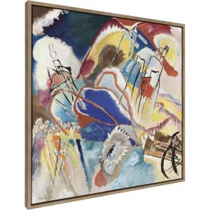 image:imageKate and Laurel Sylvie Vasily Kandinsky Improvisation No 30 Cannons 1913 Framed Canvas Wall Art by The Art Institute of Chicago 30x30 Gold Decorative Museum Series Art Print for Wall