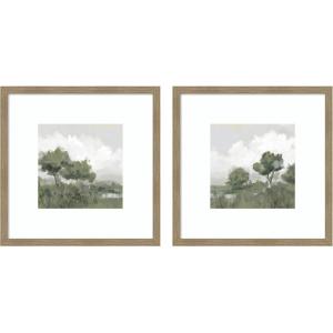 image:imageShades of Olive No 1 amp No 2 2 Piece Framed Wall Art Print Set by Mary Sparrow