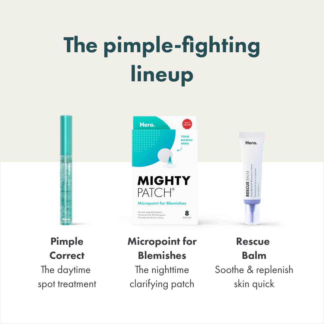 Hero Cosmetics Pimple Correct Acne Clearing Gel Pen  Maximum Strength 2 Salicylic Acid NonDrying Formula for Early Stage and Emerging Pimples 1 Count