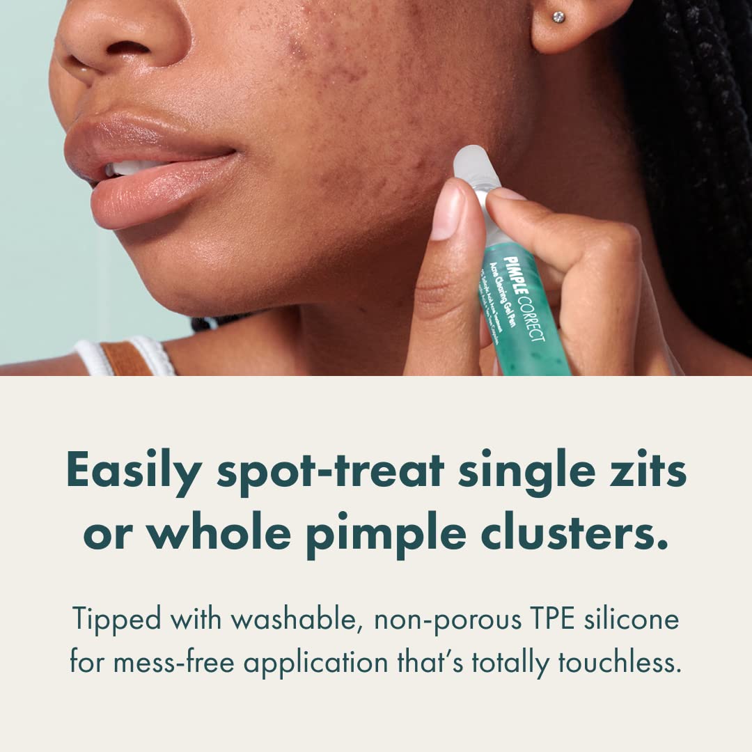Hero Cosmetics Pimple Correct Acne Clearing Gel Pen  Maximum Strength 2 Salicylic Acid NonDrying Formula for Early Stage and Emerging Pimples 1 Count