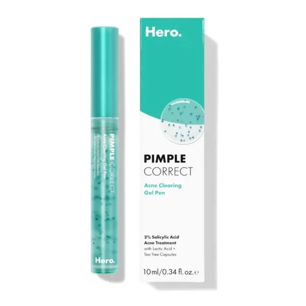 Hero Cosmetics Pimple Correct Acne Clearing Gel Pen  Maximum Strength 2 Salicylic Acid NonDrying Formula for Early Stage and Emerging Pimples 1 Count