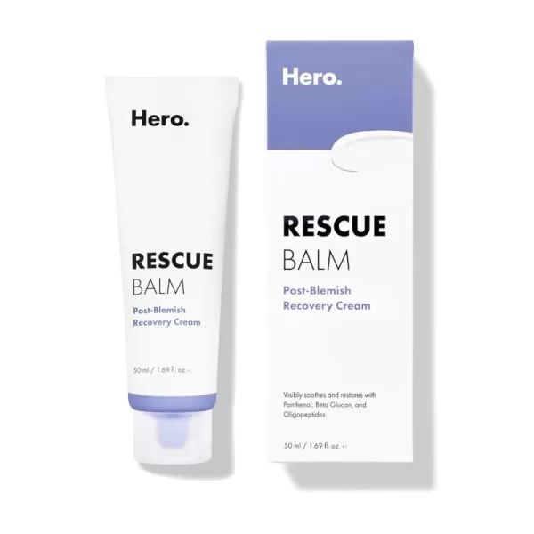 Hero Cosmetics Rescue Balm PostBlemish Recovery Cream  Intensive Nourishing and Calming for Dry RedLooking Skin After a Blemish  Dermatologist Tested 50 ml 169 fl ozUnscented