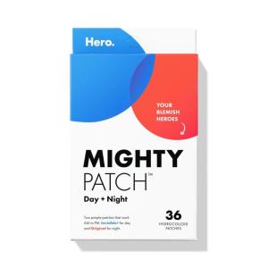 imageMighty Patch Day and Night Patches  The Hydrocolloid Patch Duo Pack DermTested MedicalGrade Hydrocolloid Absorbs Pimple Gunk in 68 Hours 36ct 18x Original 18x Invisible36 Count Pack of 1