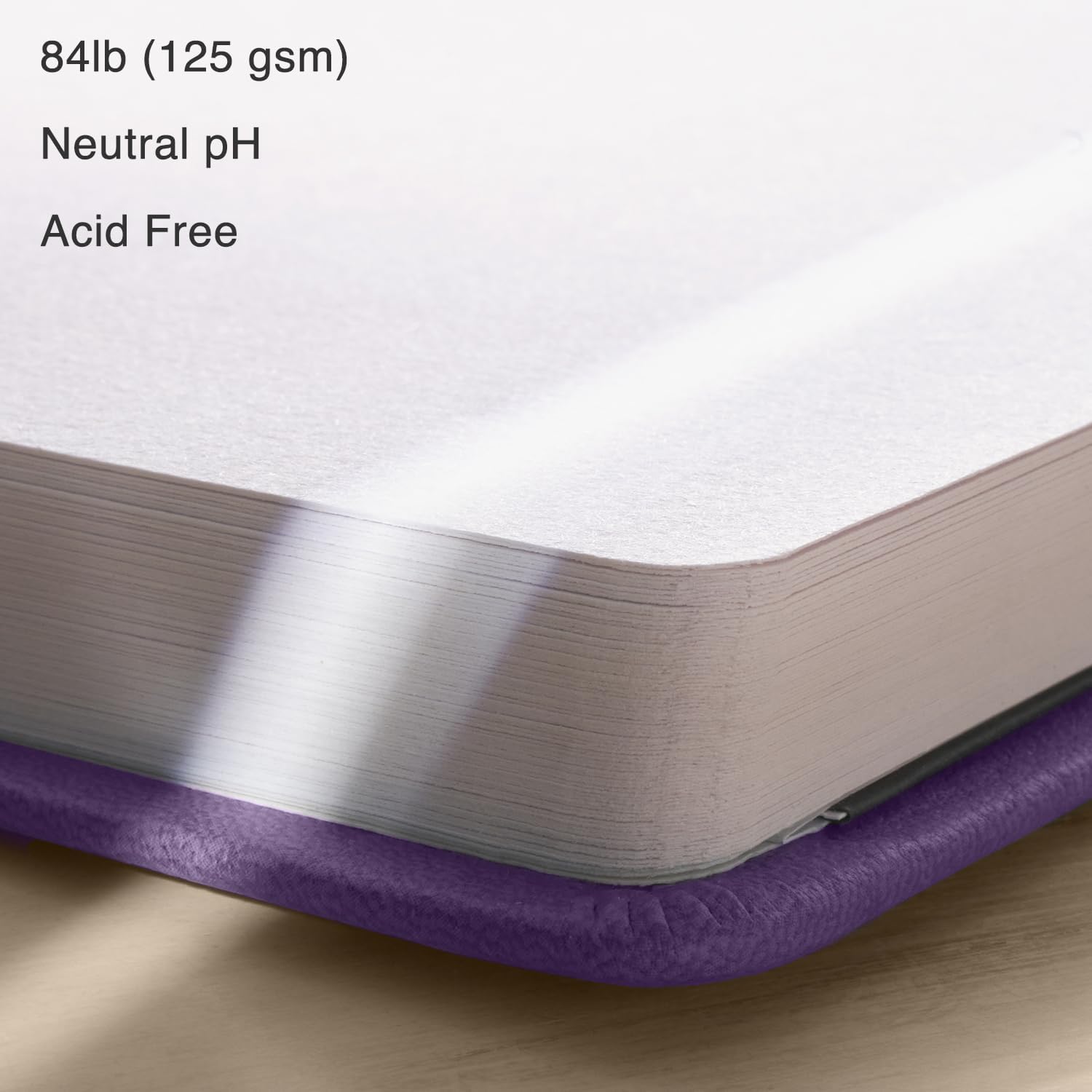 ARTISTO 85x11 Premium Hardcover Sketchbook  80 Sheets 125 GSM AcidFree Drawing Paper Hardbound Sketch Pad with Inner Pocket Elastic Closure and Bookmark RibbonViolet