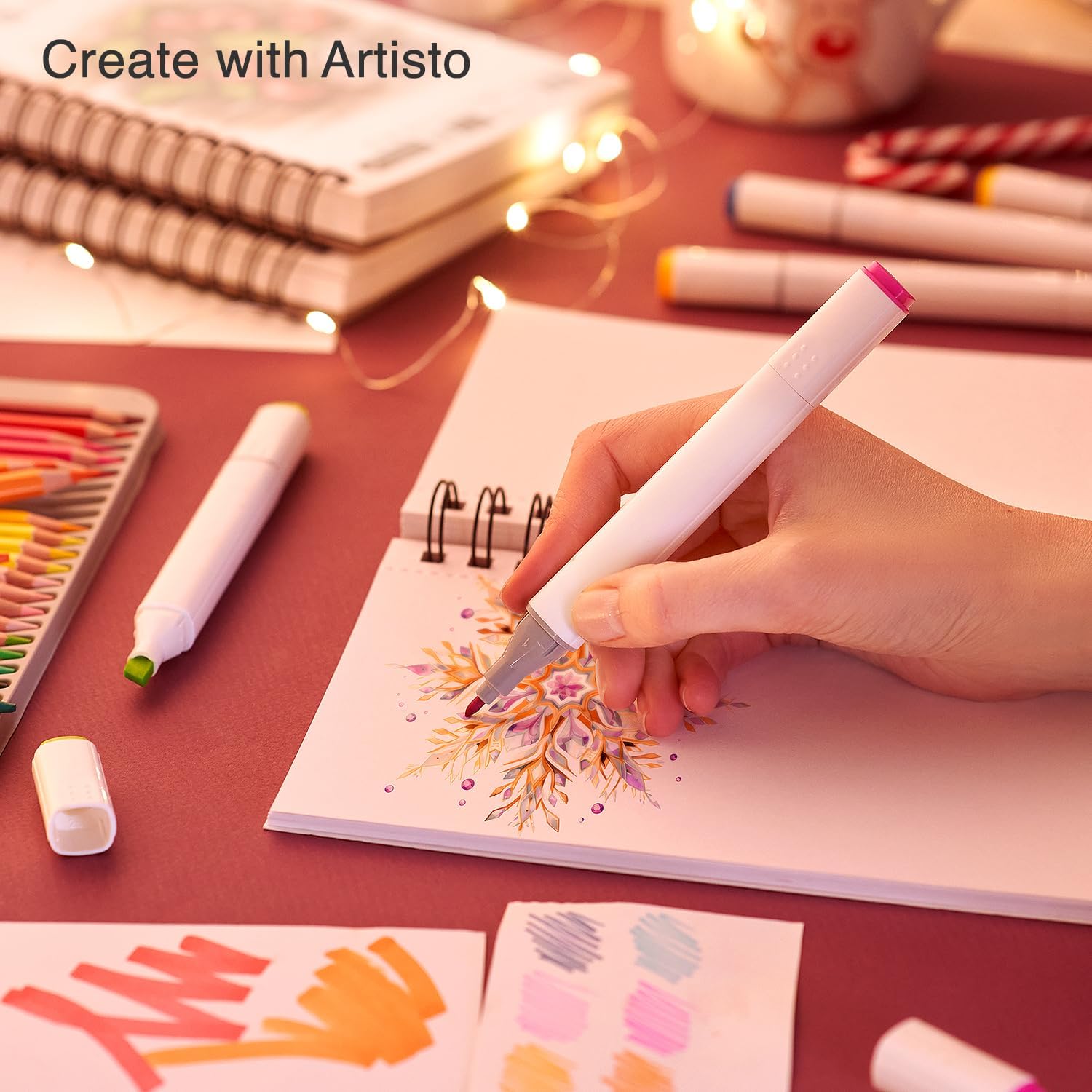 ARTISTO Premium Mixed Media Sketchbooks Pack of 3 180 Sheets 55x85 inches 160 GSM Spiral Bound Sketch Pads Suitable for a Variety of Wet and Dry Media Ideal for All Artists