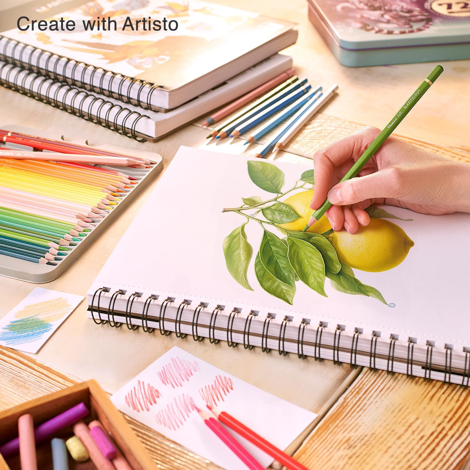 Artisto 9x12 Premium Sketch Book Set Spiral Bound Pack of 2 200 Sheets 100gm2 AcidFree Drawing Paper Ideal for Kids Teens ampamp AdultsSet of 1