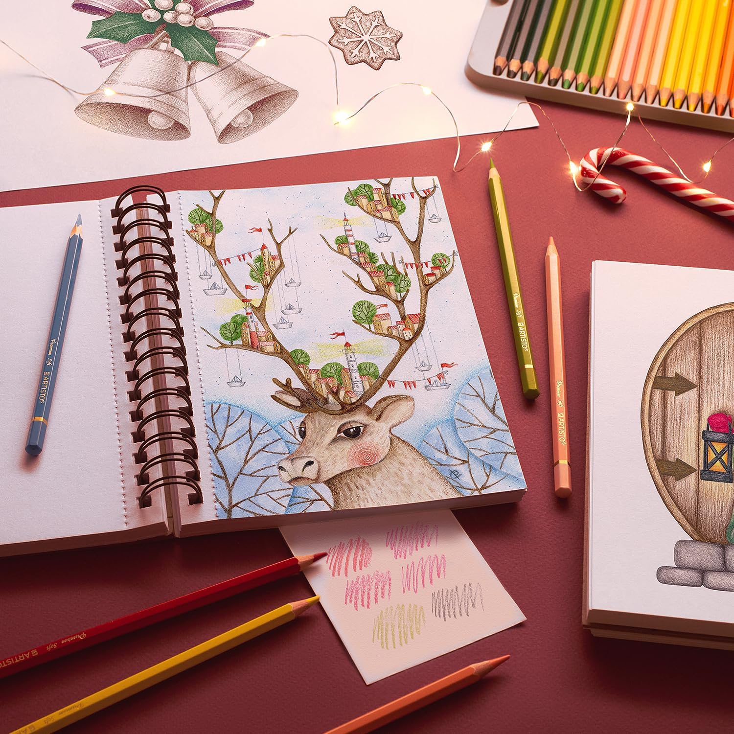 Artisto Premium Colored Pencils, Quality 3.8mm Soft Core Leads, Rich ...