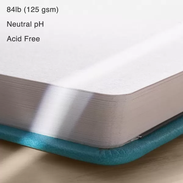 ARTISTO 85x11 Premium Hardcover Sketchbook  80 Sheets 125 GSM AcidFree Drawing Paper Hardbound Sketch Pad with Inner Pocket Elastic Closure and Bookmark RibbonBlue