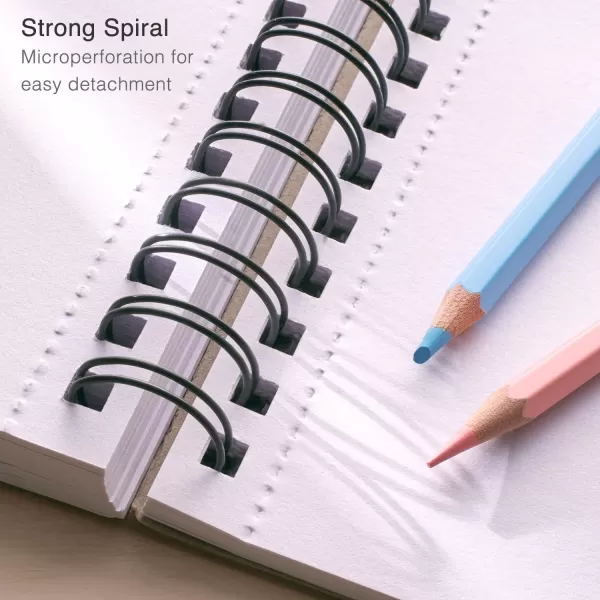 ARTISTO Premium Mixed Media Sketchbooks Pack of 2 120 sheets 9x12 inches 160 GSM Spiral Bound Sketch Pads Suitable for a Variety of Wet and Dry Media Ideal for All Artists