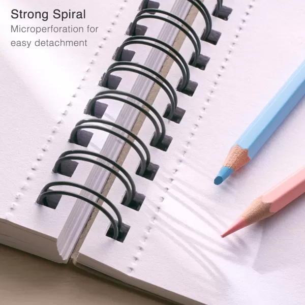 ARTISTO Premium Mixed Media Sketchbooks Pack of 3 180 Sheets 55x85 inches 160 GSM Spiral Bound Sketch Pads Suitable for a Variety of Wet and Dry Media Ideal for All Artists