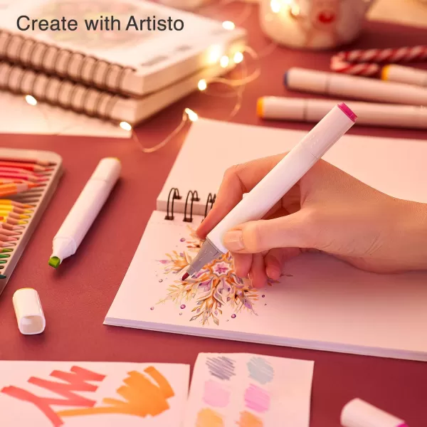 ARTISTO Premium Mixed Media Sketchbooks Pack of 3 180 Sheets 55x85 inches 160 GSM Spiral Bound Sketch Pads Suitable for a Variety of Wet and Dry Media Ideal for All Artists
