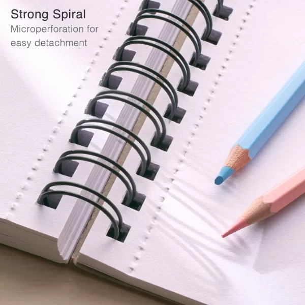 Artisto 9x12 Premium Sketch Book Set Spiral Bound Pack of 2 200 Sheets 100gm2 AcidFree Drawing Paper Ideal for Kids Teens ampamp AdultsSet of 1